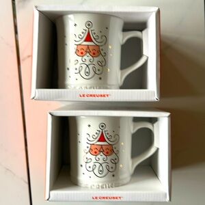 NWT set of 2 Le Creuset Santa Mug